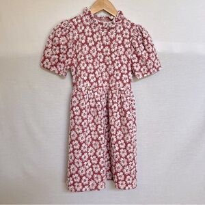 Janie and Jack Red & White Floral Dress